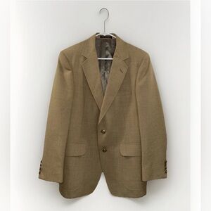 Vintage Warren Sewell‎ Mens Sz 41R Tan Blazer Sport Coat Wool/Camel Hair Blend
